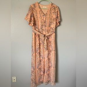 Roolee Floral Button Down Maxi Dress